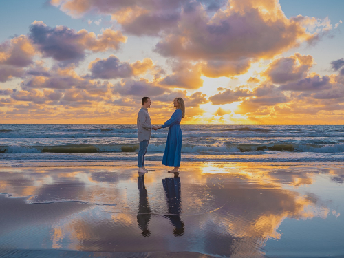 fotoshoot op het strand