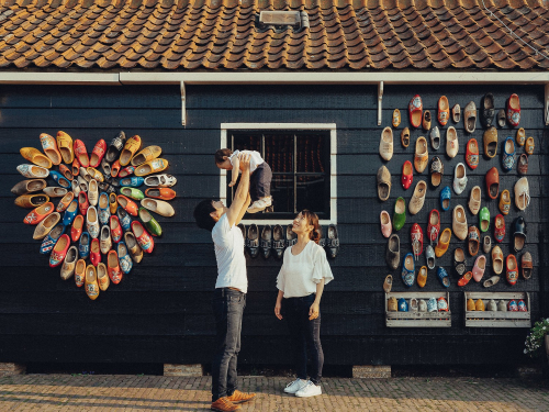Fun Family Photo Session at Dutch Windmills Village