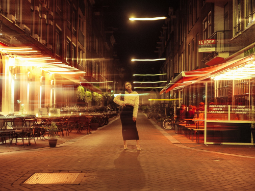 Creative Night Portrait Session in Amsterdam
